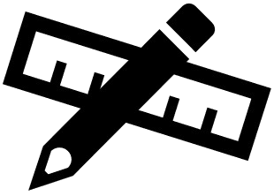 Pen and ruler icon transparent